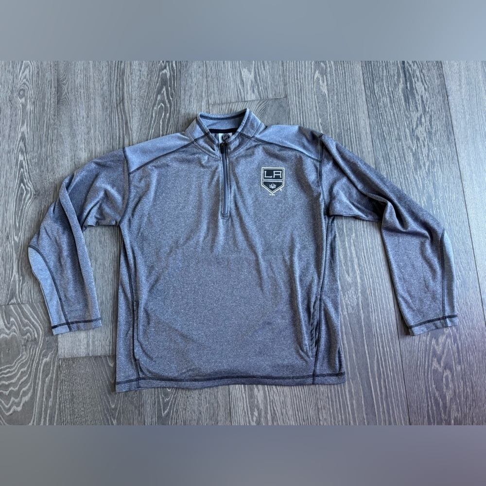 NHL Los Angeles Kings Quarter Zip in Gray Size XL